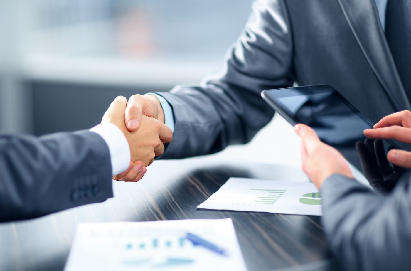 Professional financial consulting workspace
